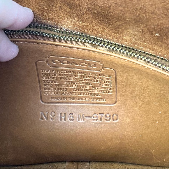 Vintage Coach City Bag British Tan Leather Shoulder Bag #9790 Made in USA 1996 - Picture 13 of 17